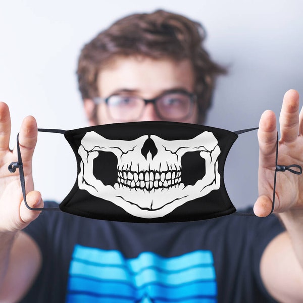 Maschera di Halloween viso scheletro con filtri