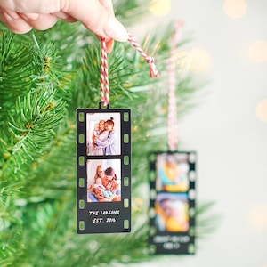 Personalised Metal Mini Photo Reel Christmas Tree Decoration