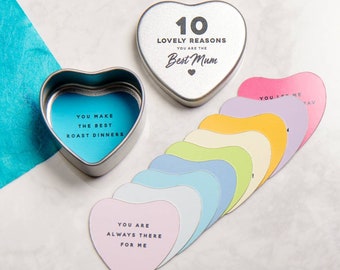 Personalised 10 Reasons You Are The Best Mum Heart Tin