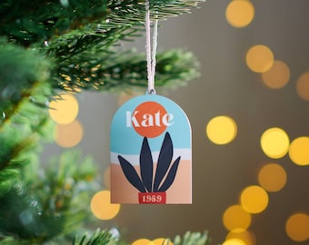 Personalised Abstract Name Hanging Christmas Decoration