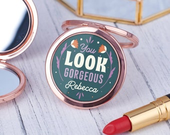 Personalised 'You Look Gorgeous Today' Pocket Mirror