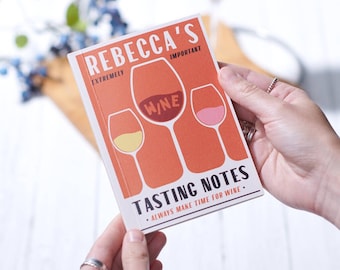 Personalised Wine Tasting Pocket Notebook