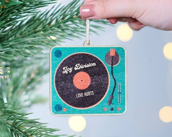 Personalised Retro Music Christmas Tree Decoration