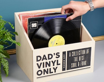 Personalised Vinyl Record Storage Box