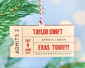 Personalised Favourite Concert Ticket Decoration