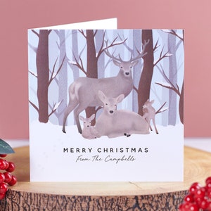 Paquete personalizado de 10 tarjetas navideñas familiares de despedida de soltero