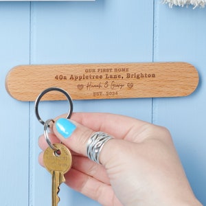 Personalised Couples First Home Magnetic Key Holder - Custom New Home Gift, Housewarming Present