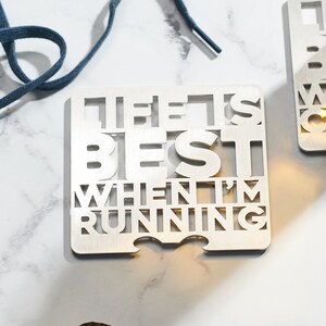 Running Stainless Steel Coaster with Integrated Bottle Opener - Perfect Gift for Runners, Running, Marathon, Jogging, fathers day gifts