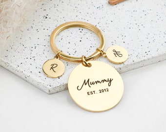 Personalised Mummy Established Layered Keyring