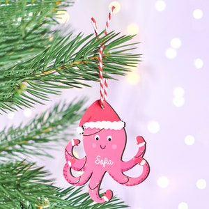 Personalised Octopus Christmas Decoration