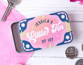 Personalised Little Tin Of Joy Pocket Tin