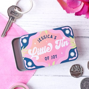 Personalised Little Tin Of Joy Pocket Tin