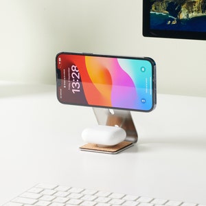 Supporto da comodino per iPhone e Airpods o supporto per Apple Watch/Docking Station, supporto MagSafe, supporto per modalità StandBy, supporto per telefono, supporto per Apple Watch