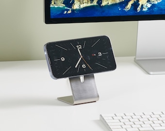 MagSafe iPhone Desk Stand, Stainless Steel Charging Dock