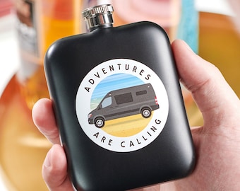 Personalisierte Motorhome Adventures Flachmann