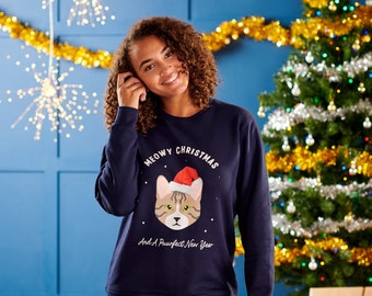 Personalised Christmas Cat Breed Jumper