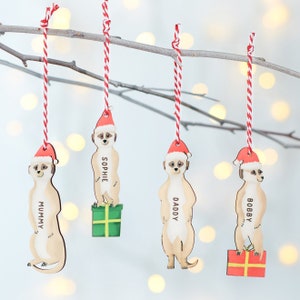 Personalised Family Meerkat Decoration