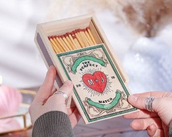 Gepersonaliseerde paren grote matchbox