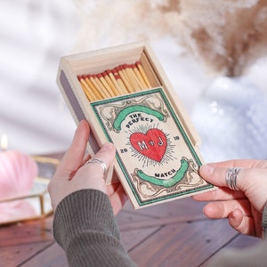 Personalised Couples Large Matchbox
