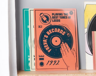 Personalised Metal Record Music Sign