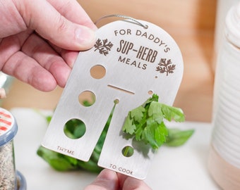 Personalised Stainless Steel Kitchen Herb Stripper - Custom Herb Gadget, Unique Cooking Tool