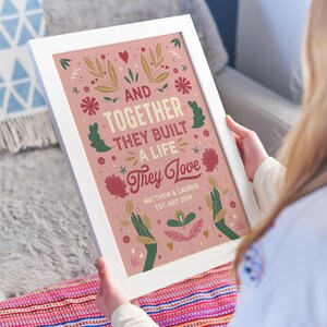 Personalised Couples Together Home Typography Print
