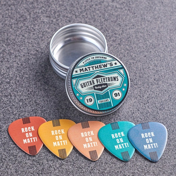 Personalised Colour Guitar Plectrums