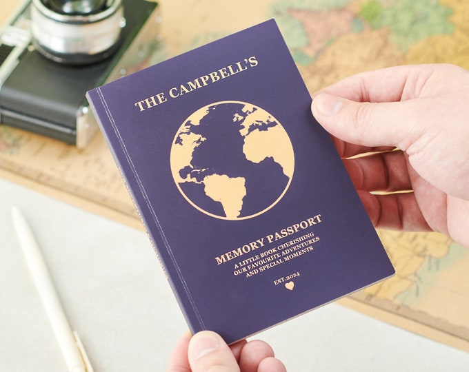Personalised Family Passport Adventure Notebook Journal