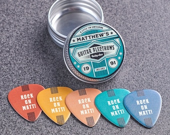 Personalised Colour Guitar Plectrums