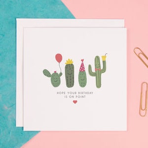 Carte d'anniversaire drôle de cactus