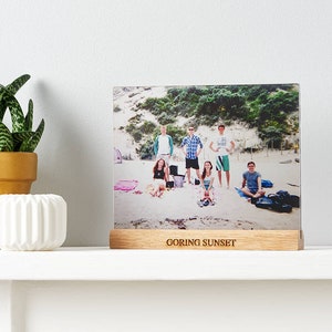 Transparent Personalised Oak Photo Frame
