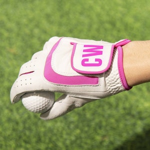 Luva de golfe de couro feminina personalizada