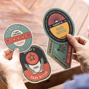 Set Of Four Personalised Dad Beer Mats
