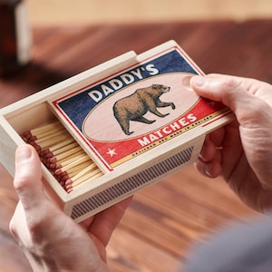 Personalised Vintage Style Large Matchbox