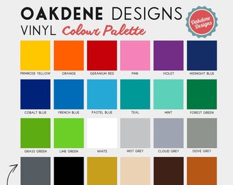 Oakdene Designs Vinyl Samples