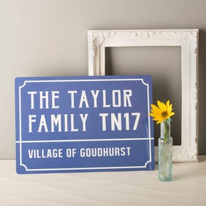 Personalised French Style Metal Street Sign