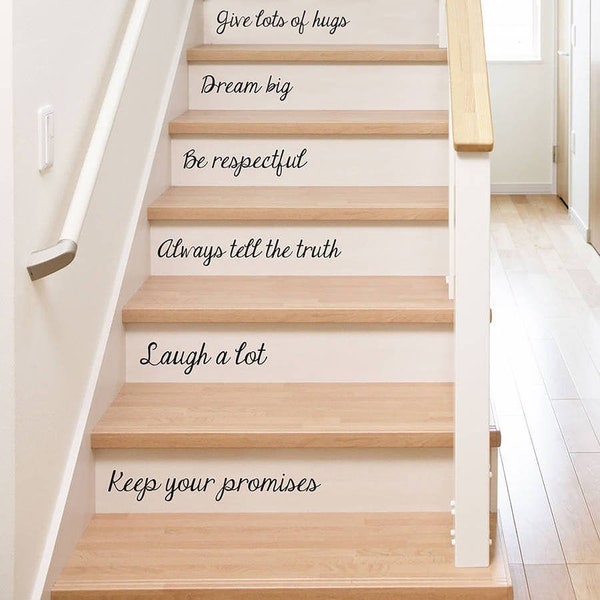 Adesivi per scale per regole di famiglia