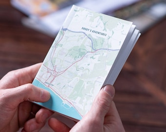 Personalised Map Location Pocket Notebook