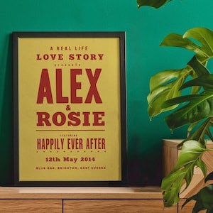 Personalised Vintage Style Couples Gig Poster