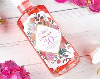 ROSA GIN GESCHENK - Personalisiertes Gin Etikett - Besonderes