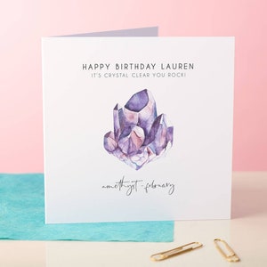 Personalised Birthstone Crystal Birthday Card