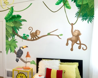 Monkey Monkey Wilderness Nature Wall Tattoo Wall Sticker Wall Sticker d0153
