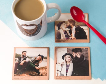 Personalised Solid Copper Photo Coaster