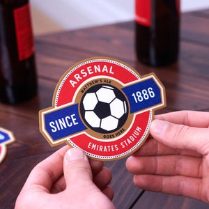 Personalised Football Team Beer Mat Coasters