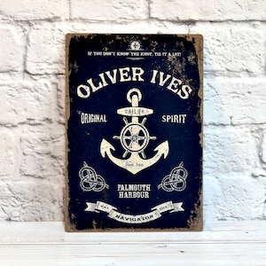 Personalised Nautical Metal Sign