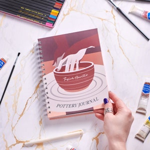 Personalised Pottery Journal Notebook - Custom Ceramic Log, Gift for Pottery Enthusiasts