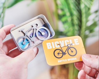 Personalised Bike Bottle Opener In Tin