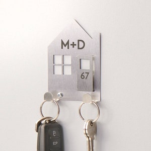 Personalised New Home Couples Key Holder