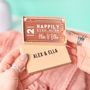 Personalisierte Massivkupfer Paare Ticket Brieftasche Karte