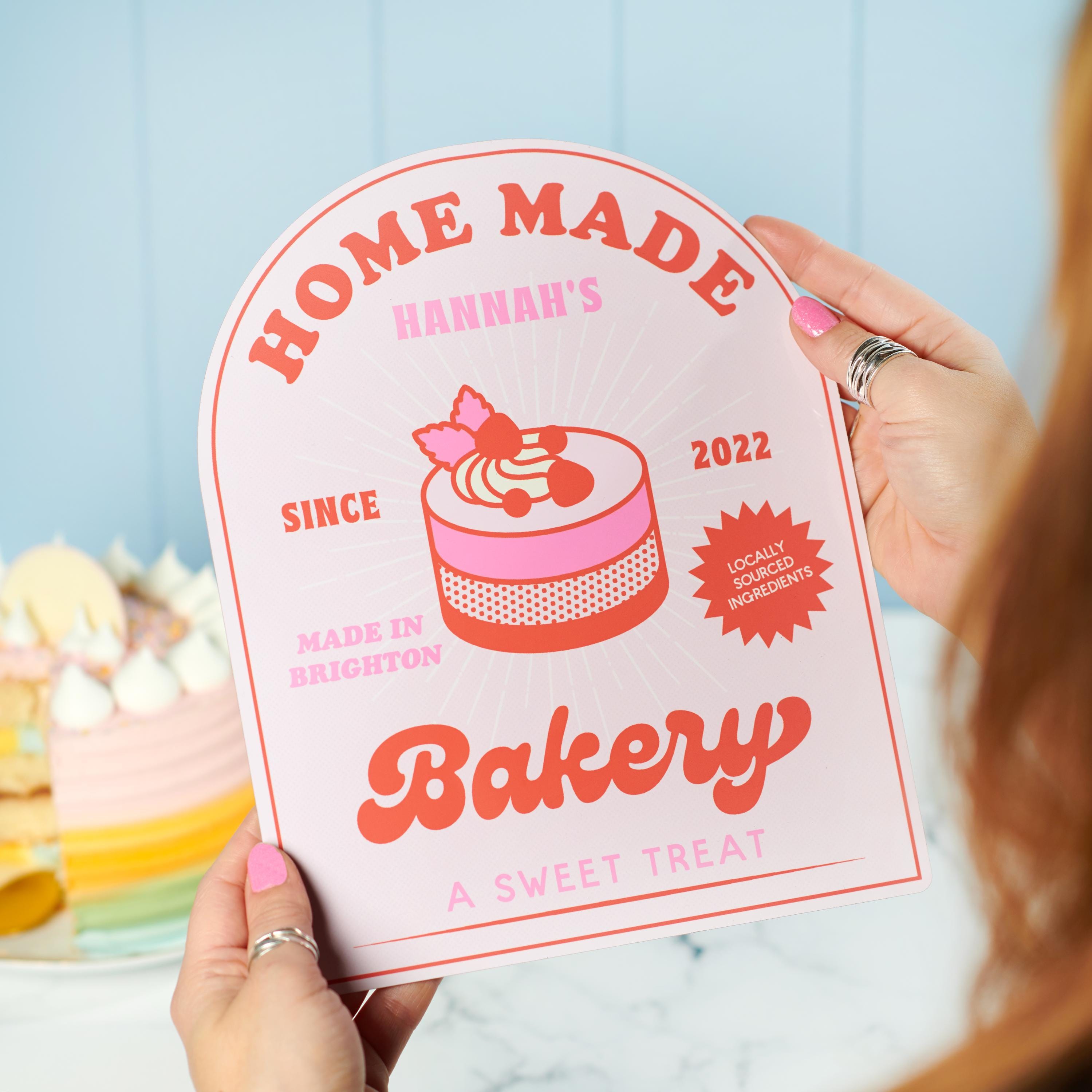 Personalised Bakery Patisserie Metal Sign - Custom Baking Gift, Kitchen ...